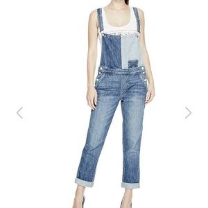 Guess two-toned Jean overalls